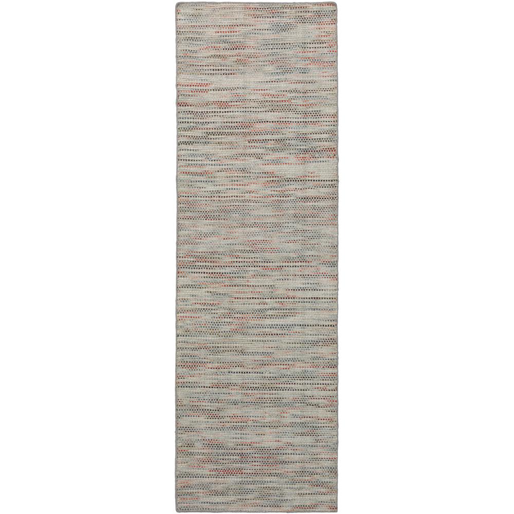 Zion ZN1 Silver 2'6" x 10' Runner Rug. Picture 1