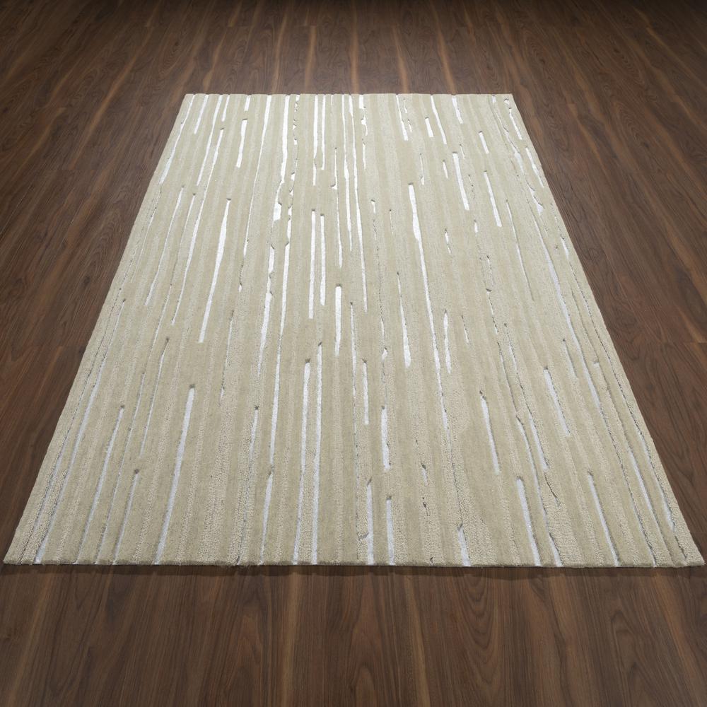 Vibes VB1 Ivory 5' x 7'6" Rug. Picture 12