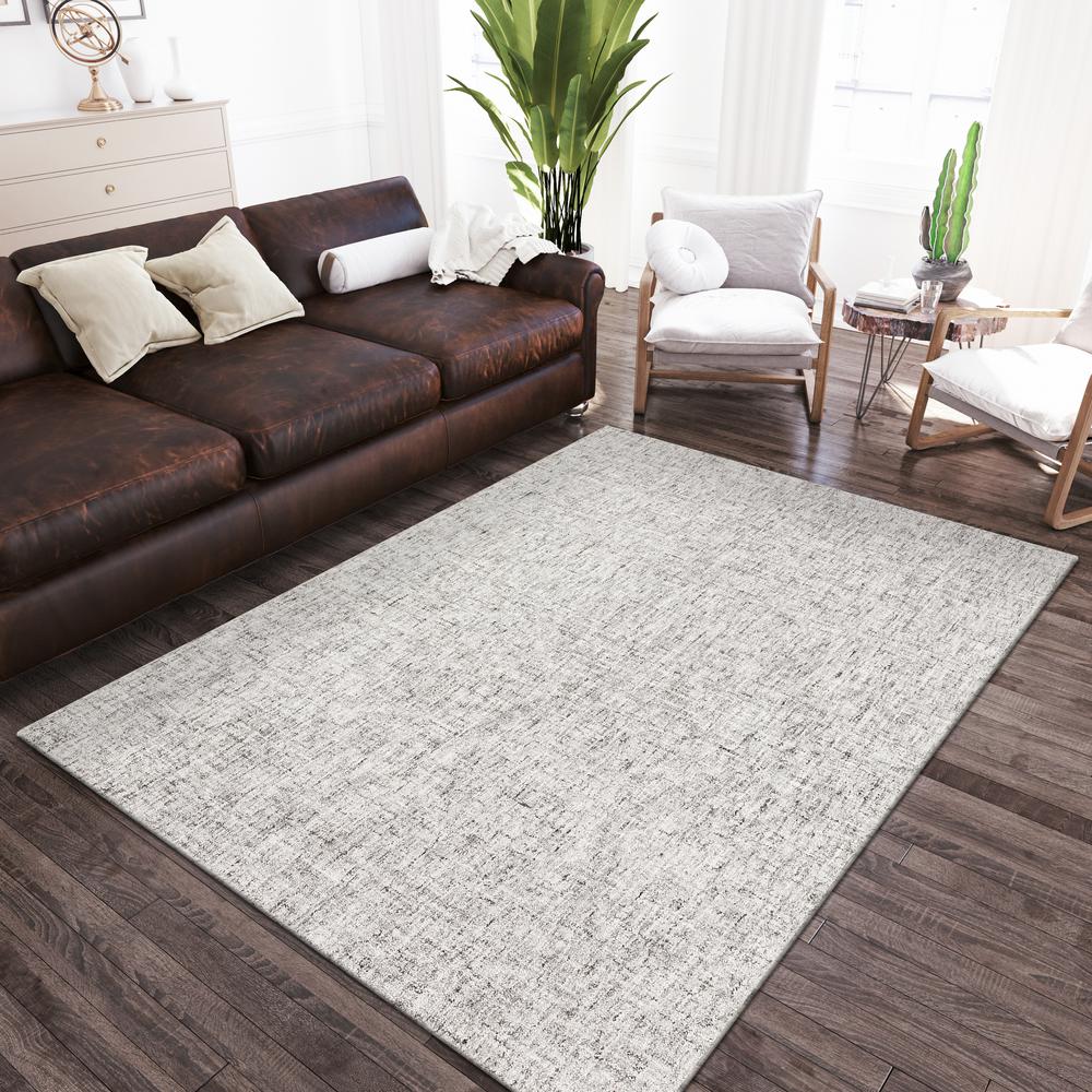 Addison Winslow Active Solid White 3'6" x 5'6" Area Rug. Picture 1