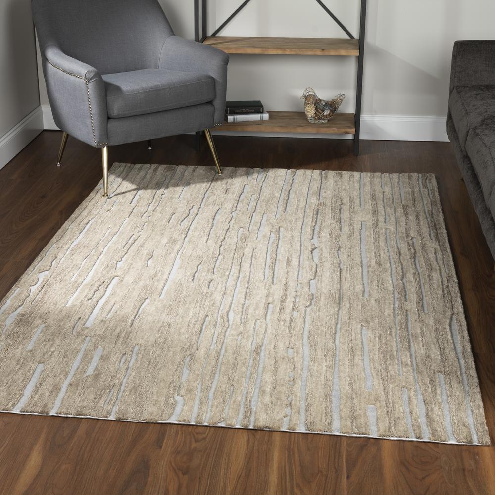 Vibes VB1 Beige 5' x 7'6" Rug. Picture 2