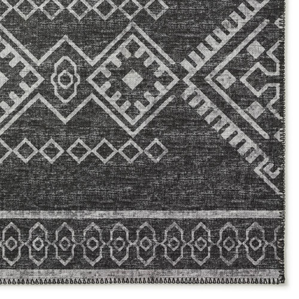 Yuma Gray Transitional Southwest 2'3" x 7'6" Runner Rug Gray AYU44. Picture 2