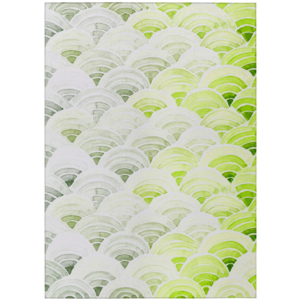 Indoor/Outdoor Seabreeze SZ5 Lime-In Washable 3' x 5' Rug. Picture 1