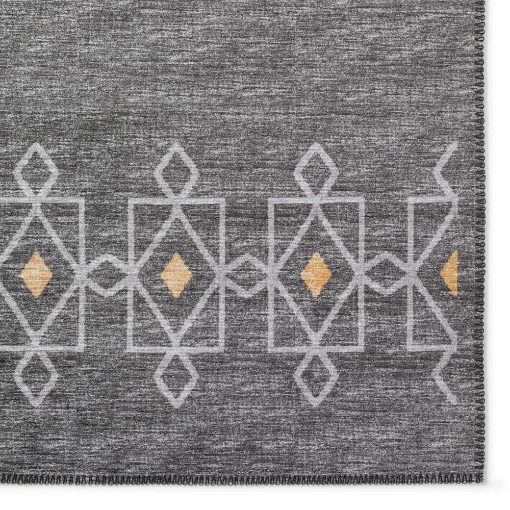 Yuma Gray Transitional Southwest 2'3" x 7'6" Runner Rug Gray AYU33. Picture 2
