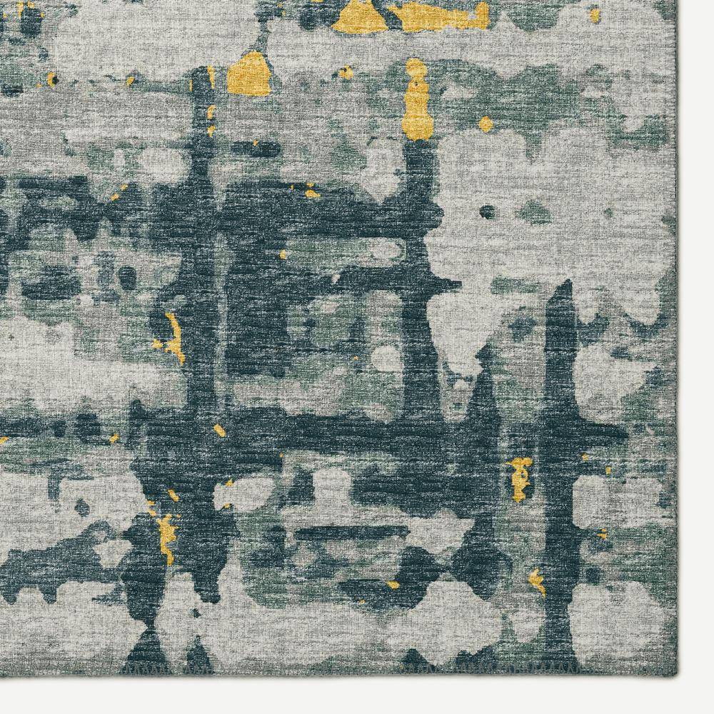 Bravado Gilded Contemporary Abstract 2'3" x 7'6" Runner Rug Gilded ABV35. Picture 2