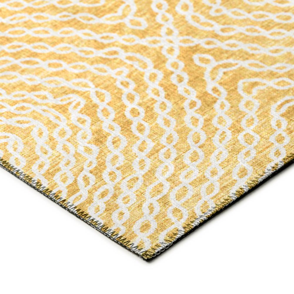 Bravado Gilded Transitional Geometric 2'3" x 7'6" Runner Rug Gilded ABV33. Picture 3
