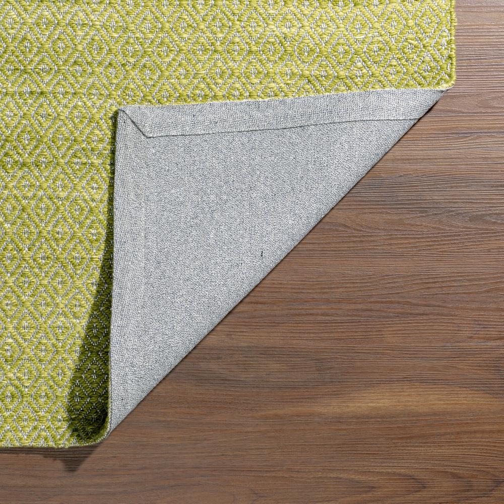 Addison Prism Celery Diamond Flat Weave Wool 2' x 3' Accent Rug. Picture 6