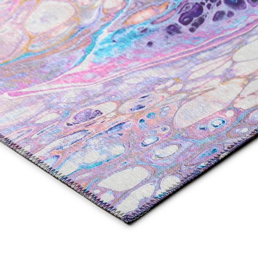 Karina Periwinkle Modern Abstract 2'3" x 7'6" Runner Rug Periwinkle AKC49. Picture 3