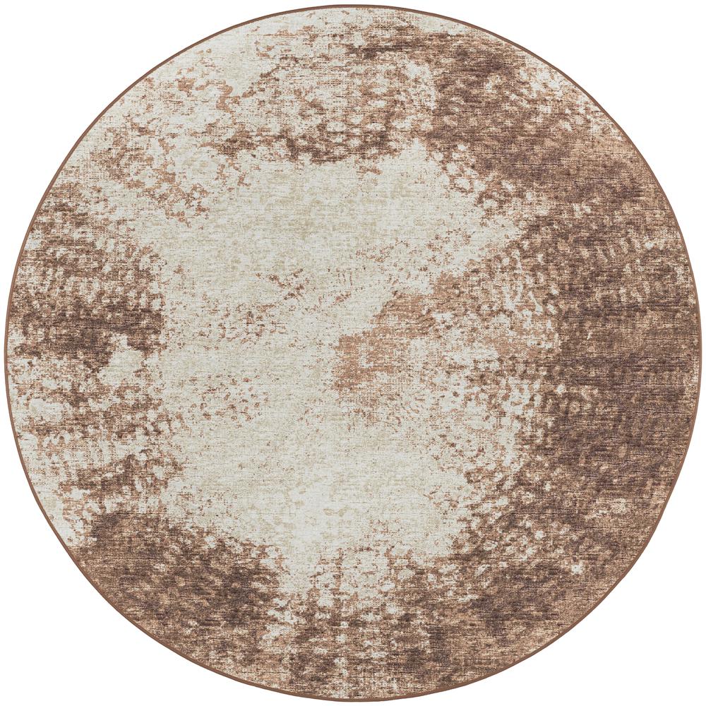 Winslow WL1 Chocolate 4' x 4' Round Rug. Picture 1