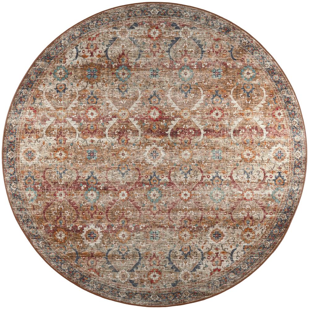 Jericho JC1 Taupe 4' x 4' Round Rug. Picture 1