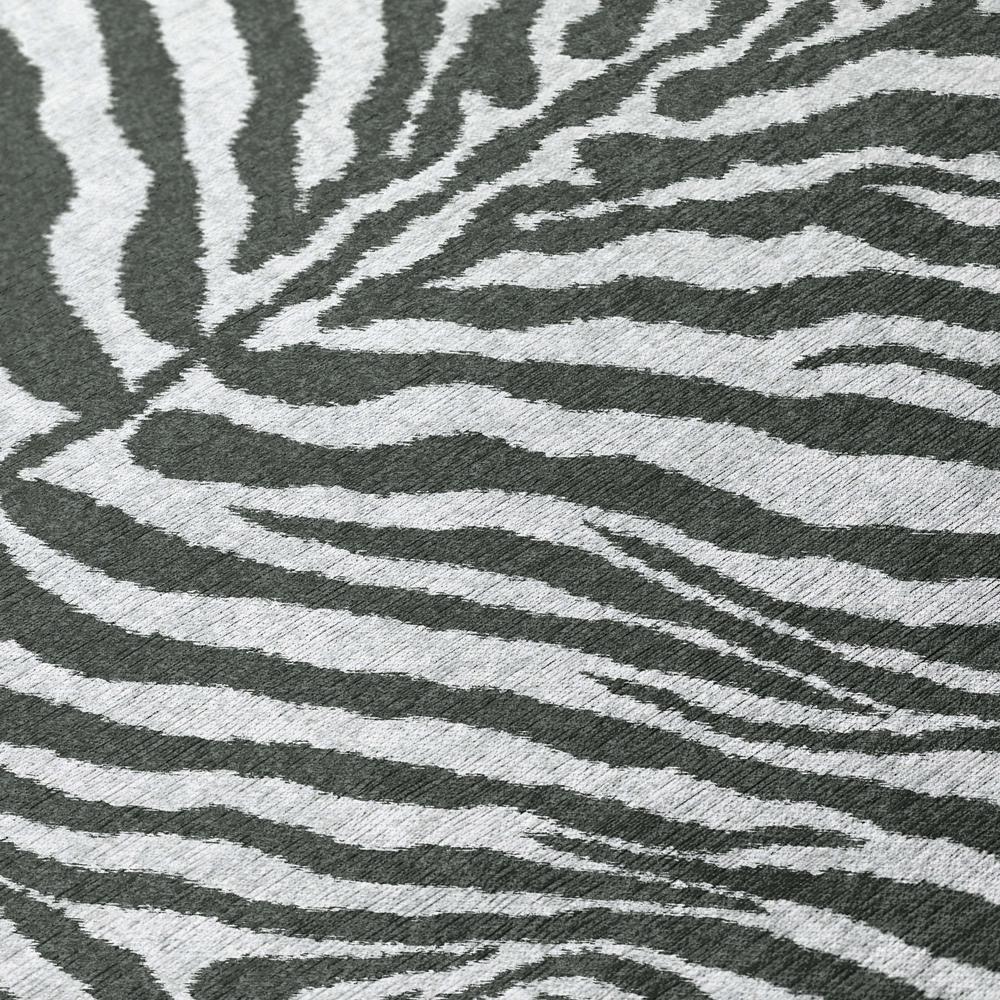 Safari Grey Animal Animal Print 2'3" x 7'6" Runner Rug Grey ASF31. Picture 5