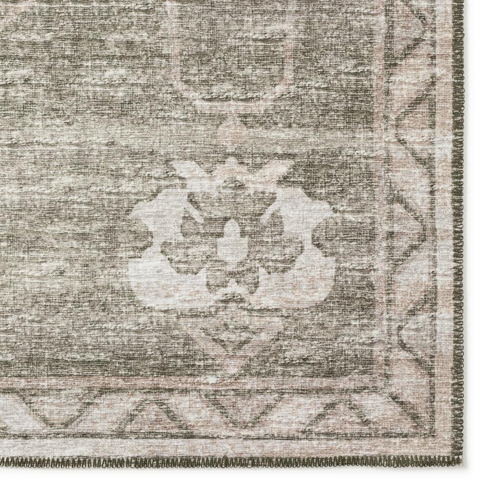 Yuma Olive Transitional Persian 2'3" x 7'6" Runner Rug Olive AYU46. Picture 2
