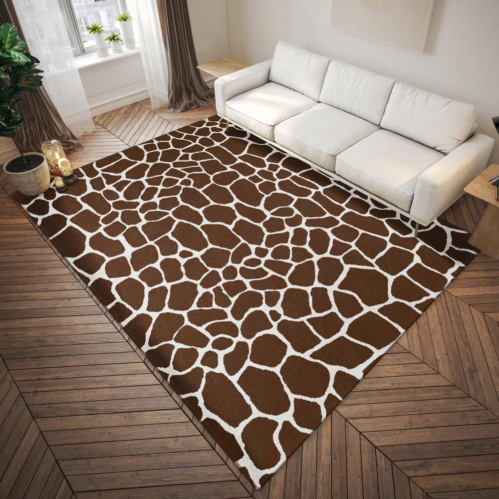 Indoor/Outdoor Mali ML4 Chocolate Washable 3' x 5' Rug. Picture 2