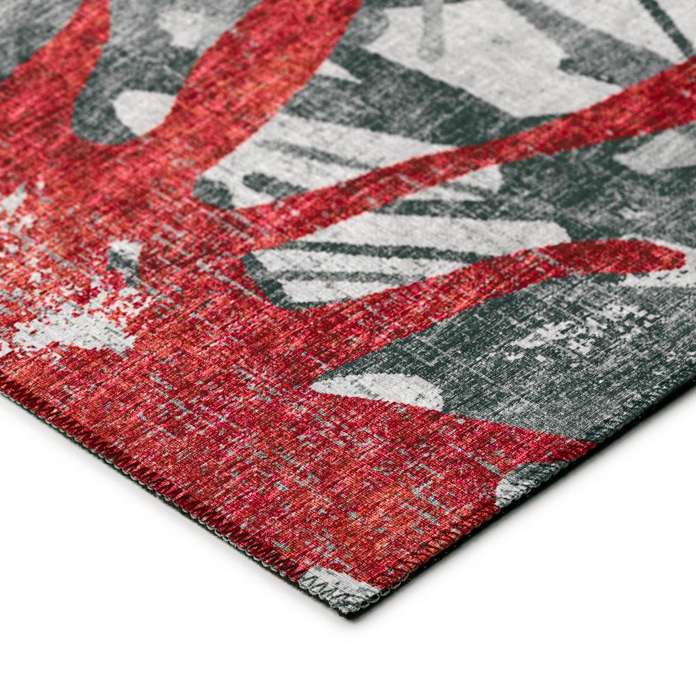Bravado Red Contemporary Color Splash 2'3" x 7'6" Runner Rug Red ABV36. Picture 3
