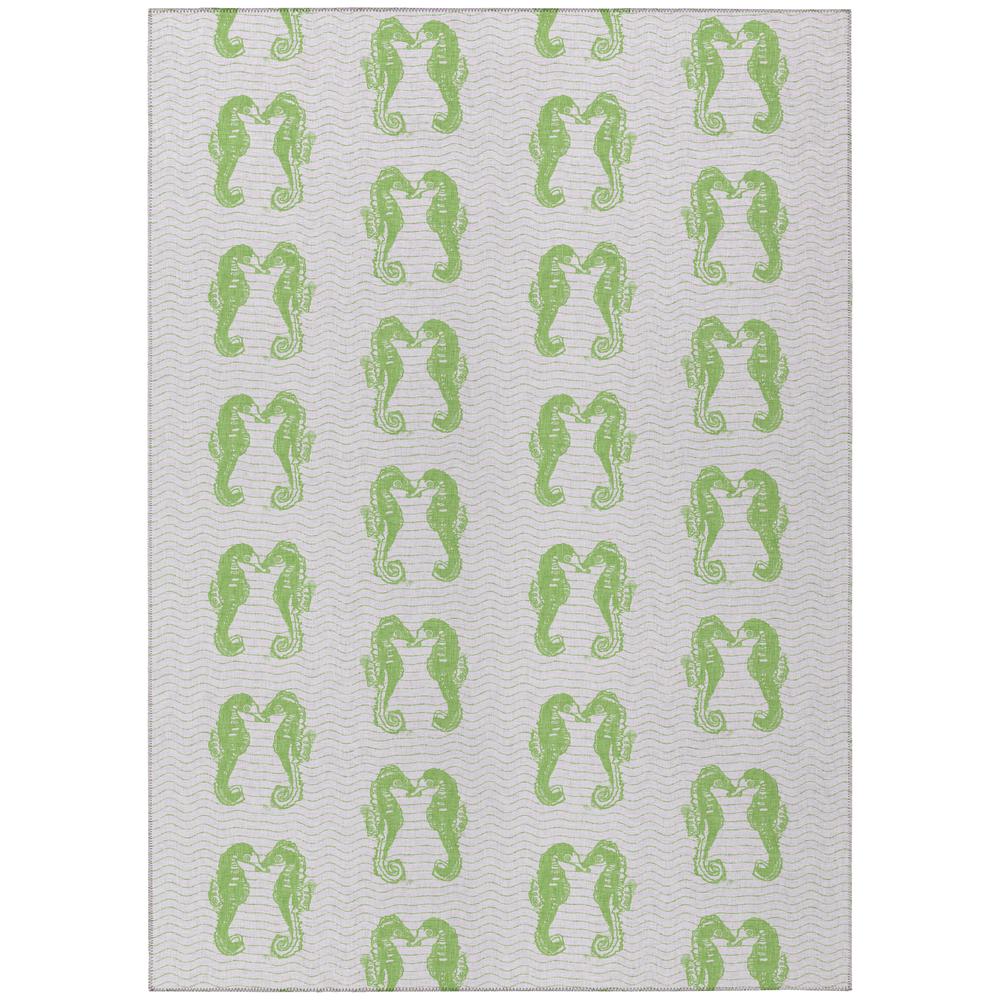 Indoor/Outdoor Seabreeze SZ15 Lime-In Washable 3' x 5' Rug. Picture 1