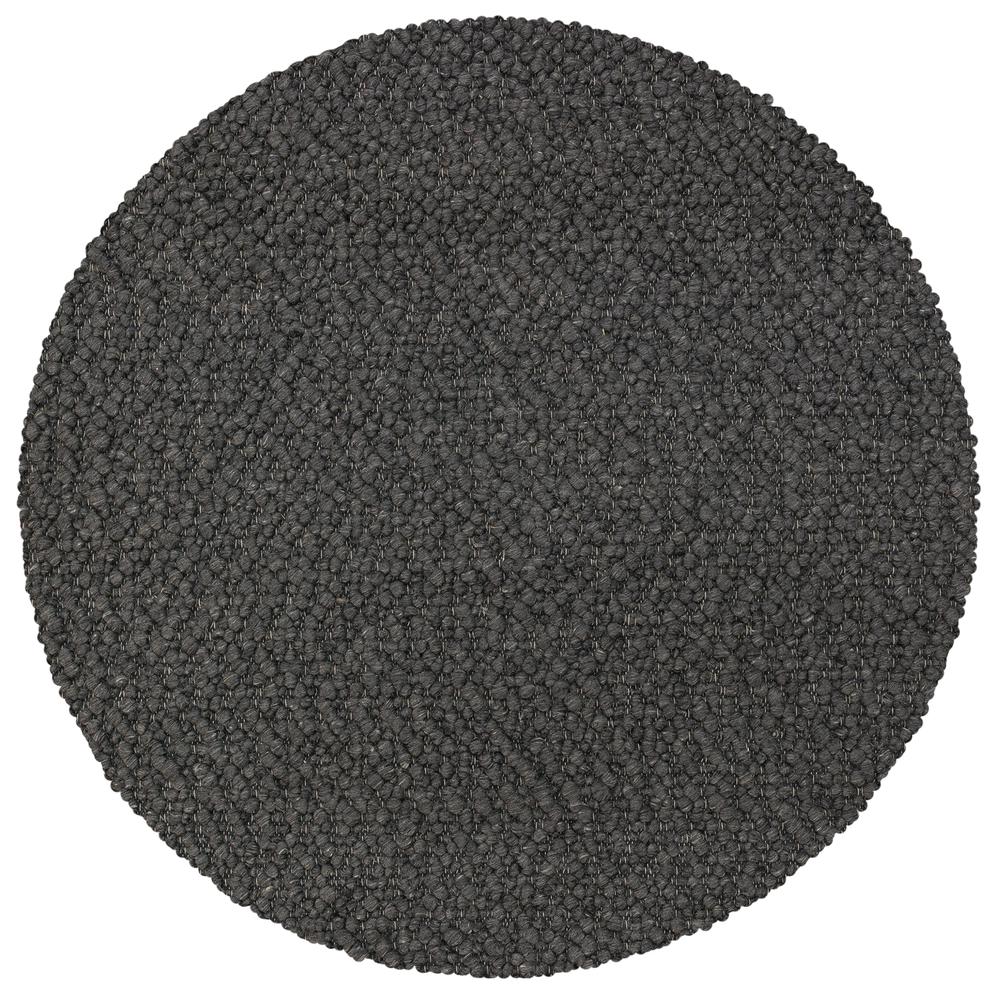Gorbea GR1 Charcoal 12' x 12' Round Rug. Picture 1