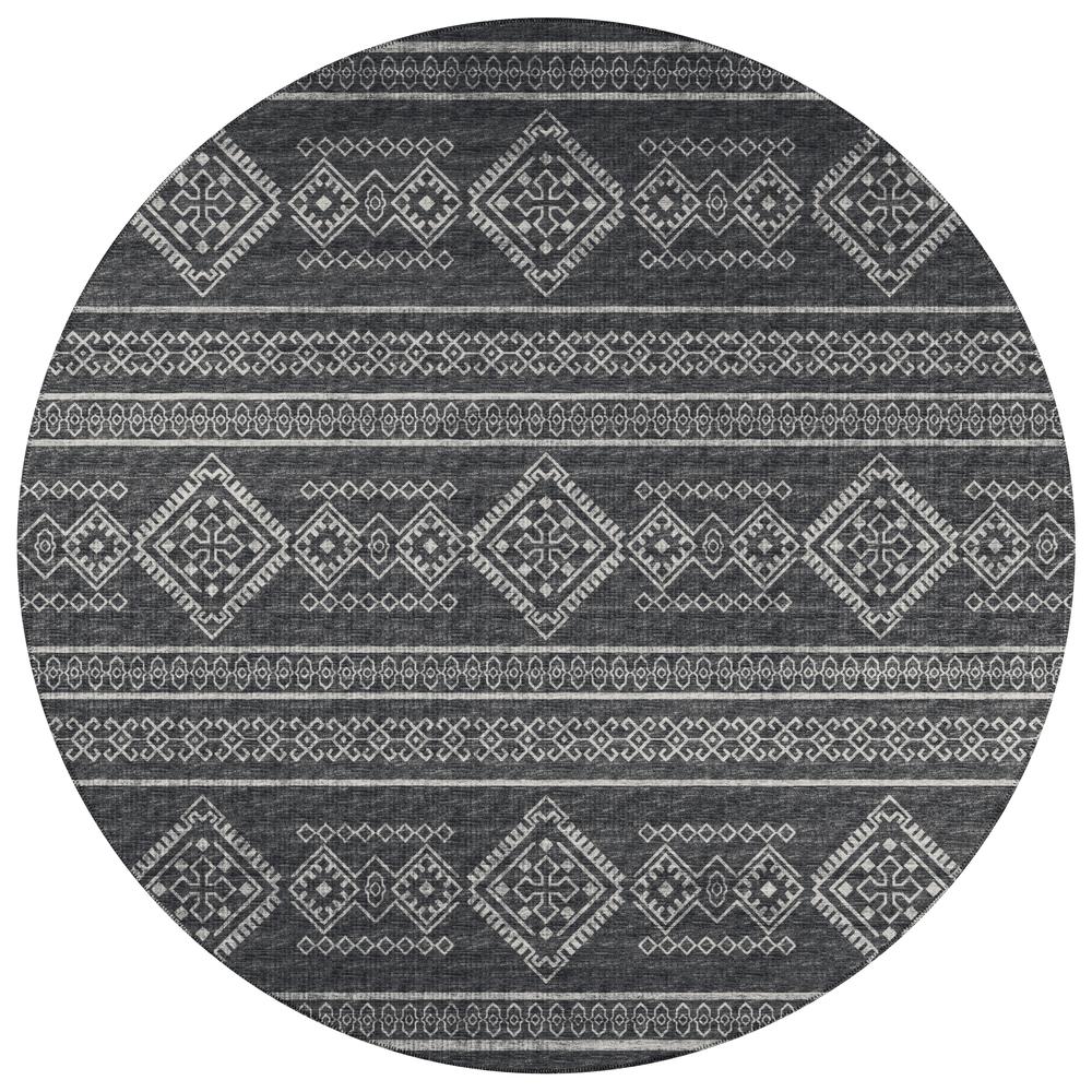 Indoor/Outdoor Sedona SN14 Midnight Washable 4' x 4' Round Rug. The main picture.