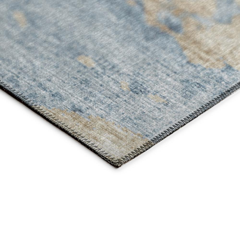 Indoor/Outdoor Accord AAC36 Blue Washable 1'8" x 2'6" Rug. Picture 4