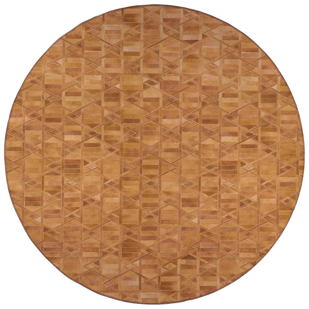 Indoor/Outdoor Stetson SS4 Spice Washable 4' x 4' Round Rug. Picture 1