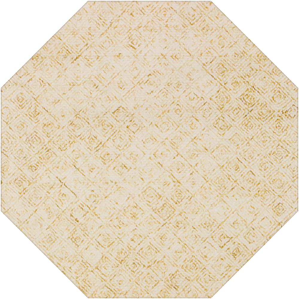 Zoe ZZ1 Gold 12' x 12' Octagon Rug. Picture 1