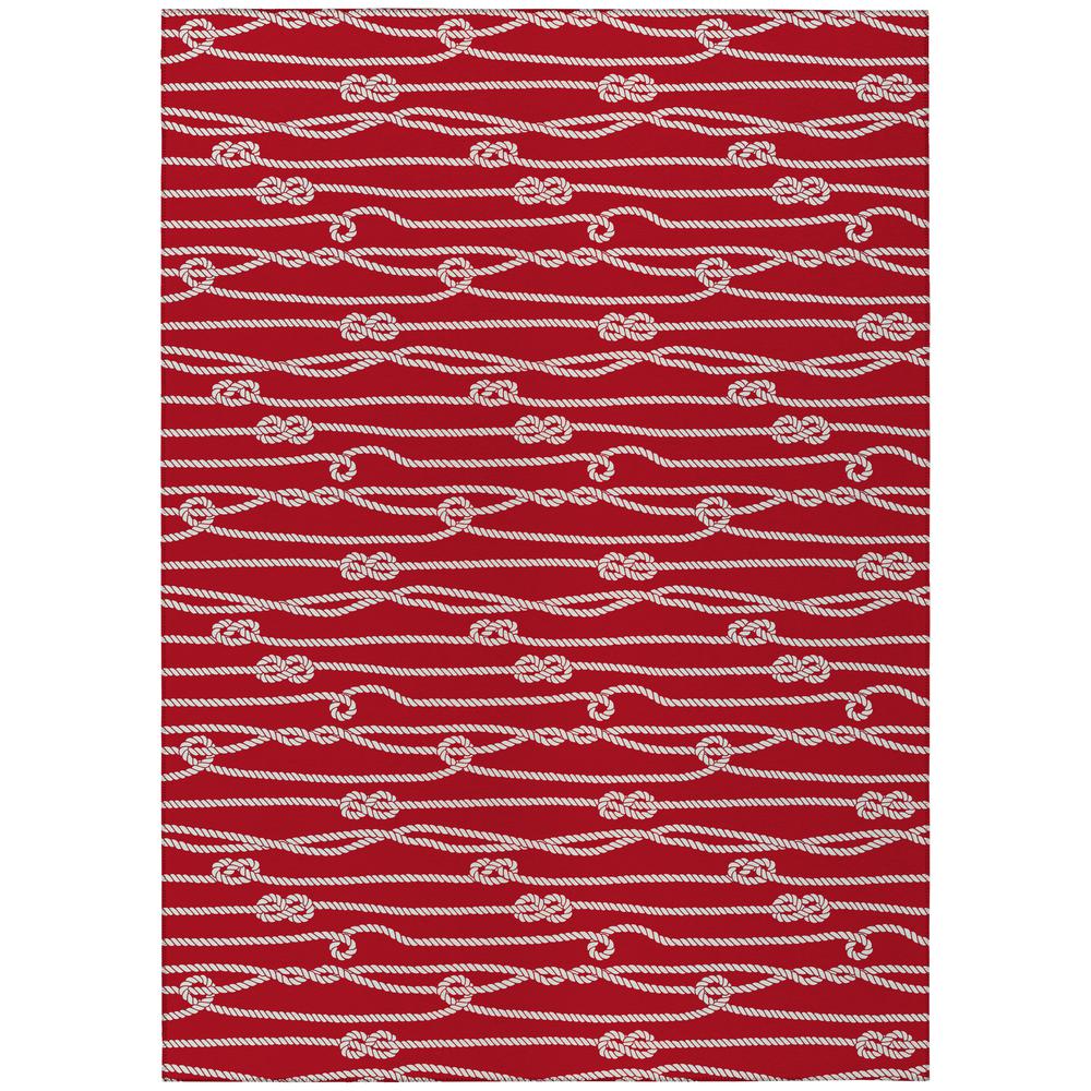 Indoor/Outdoor Harpswell AHP37 Ruby Washable 3' x 5' Rug. Picture 1