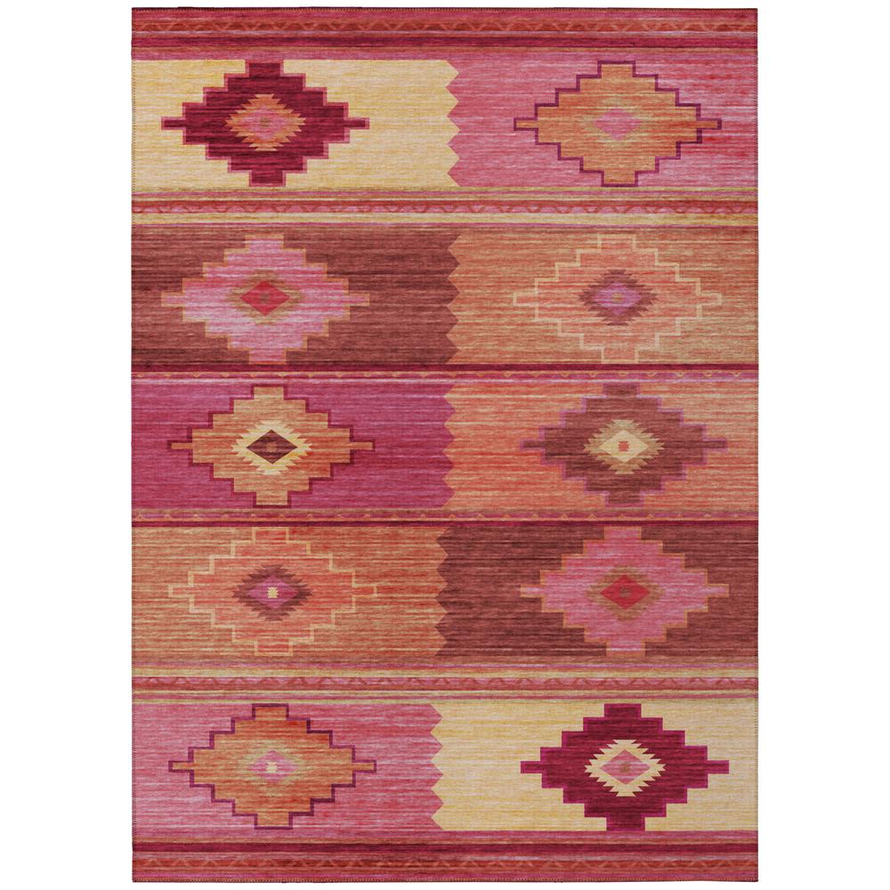 Indoor/Outdoor Sonora ASO31 Pink Washable 3' x 5' Rug. Picture 1