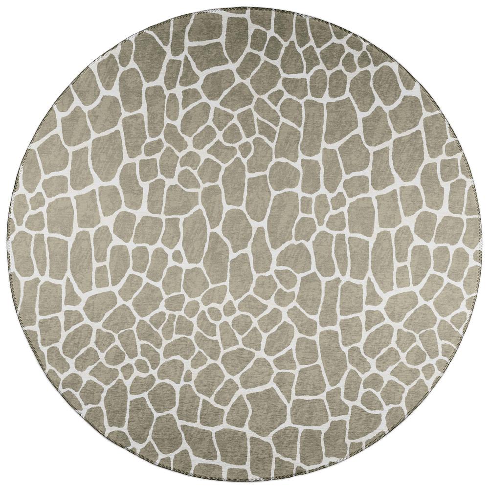 Indoor/Outdoor Mali ML4 Stone Washable 4' x 4' Round Rug. Picture 1