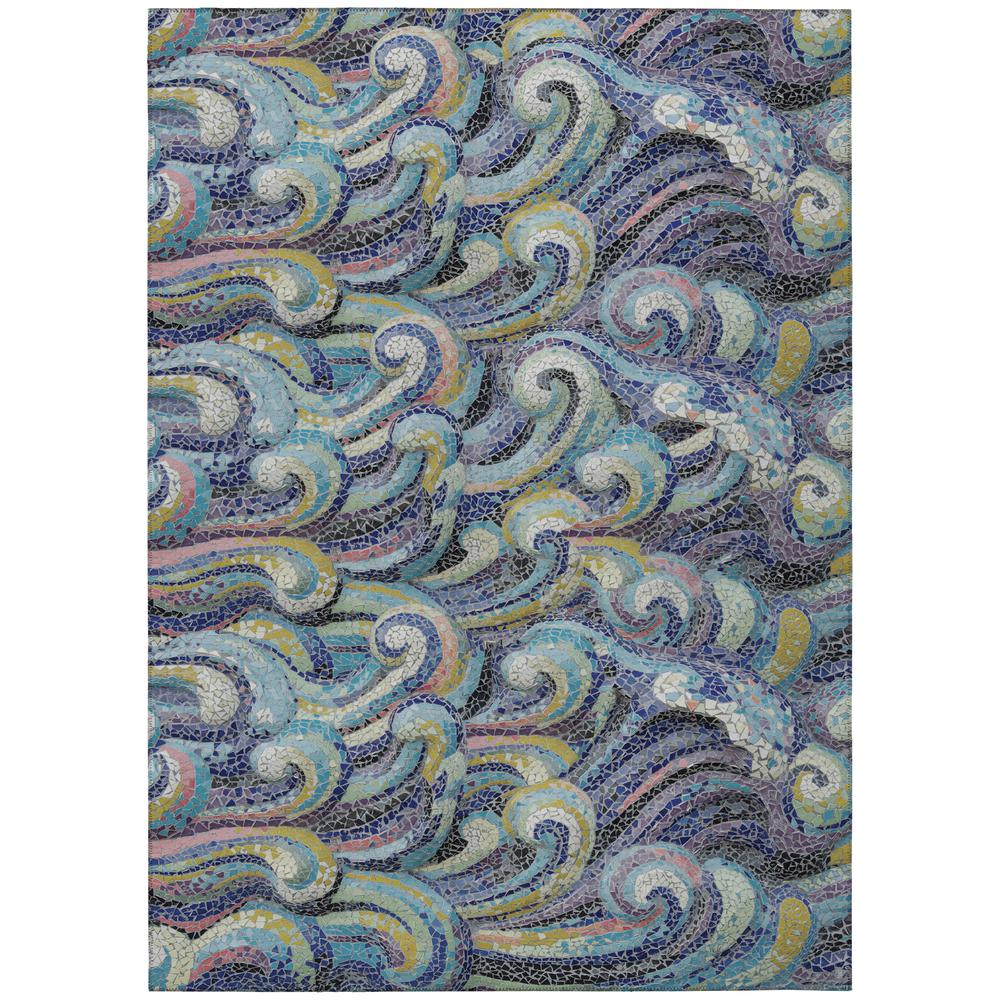 Indoor/Outdoor Surfside ASR44 Stormy Washable 3' x 5' Rug. Picture 1