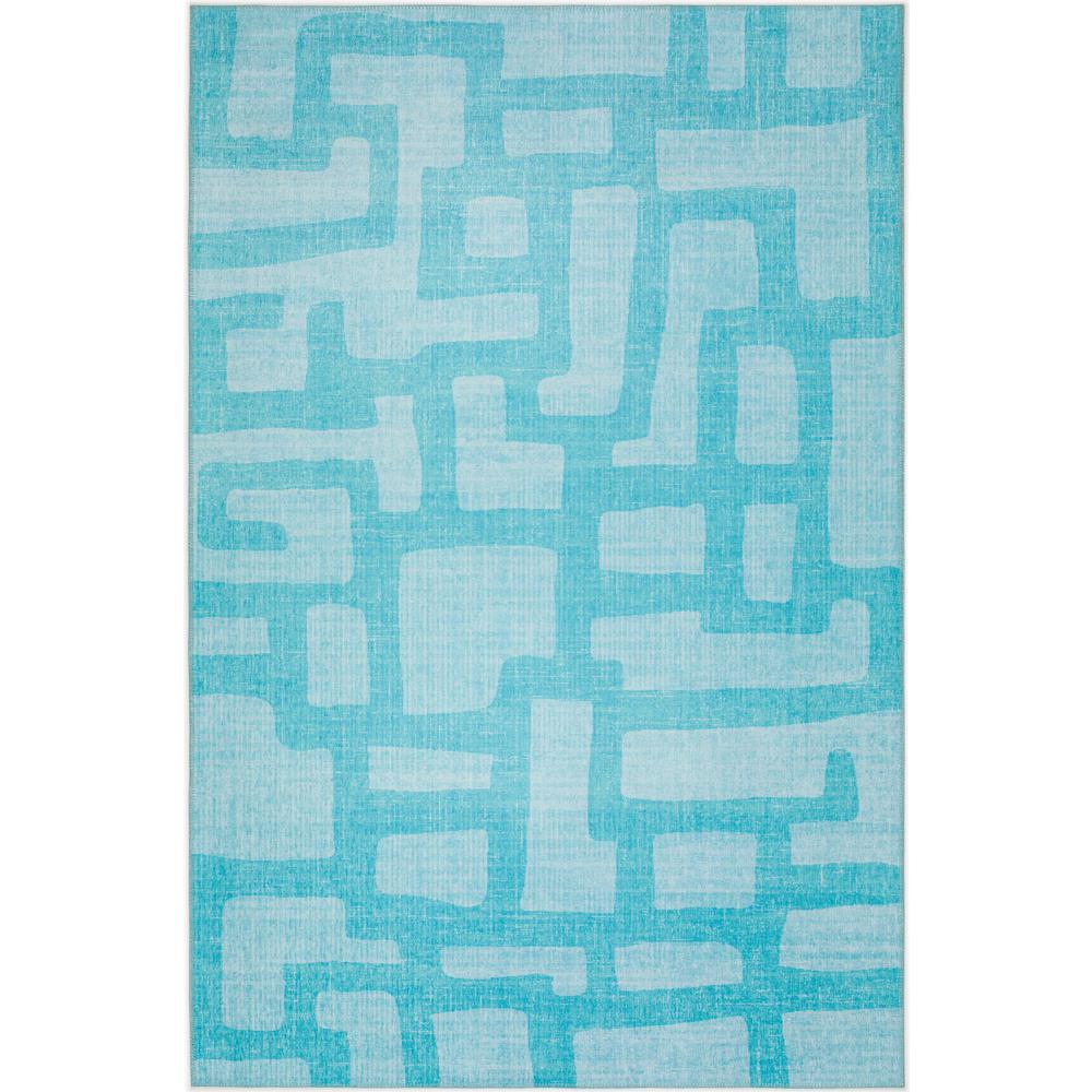 Indoor/Outdoor Sedona SN4 Robins Egg Washable 3' x 5' Rug. Picture 1