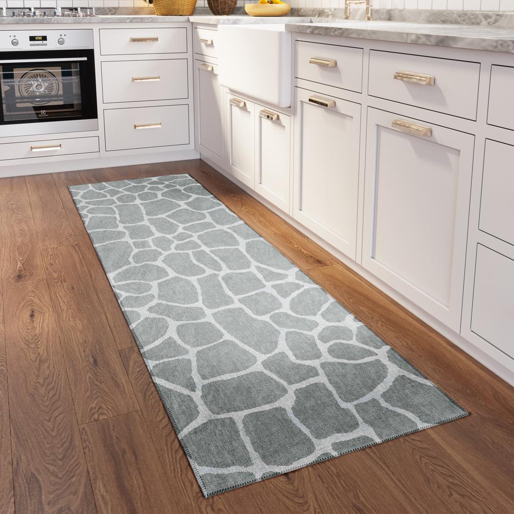 Indoor/Outdoor Mali ML4 Flannel Washable 2'3" x 10' Runner Rug. Picture 2