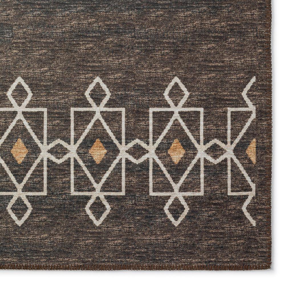 Yuma Brown Transitional Southwest 2'3" x 7'6" Runner Rug Brown AYU33. Picture 2