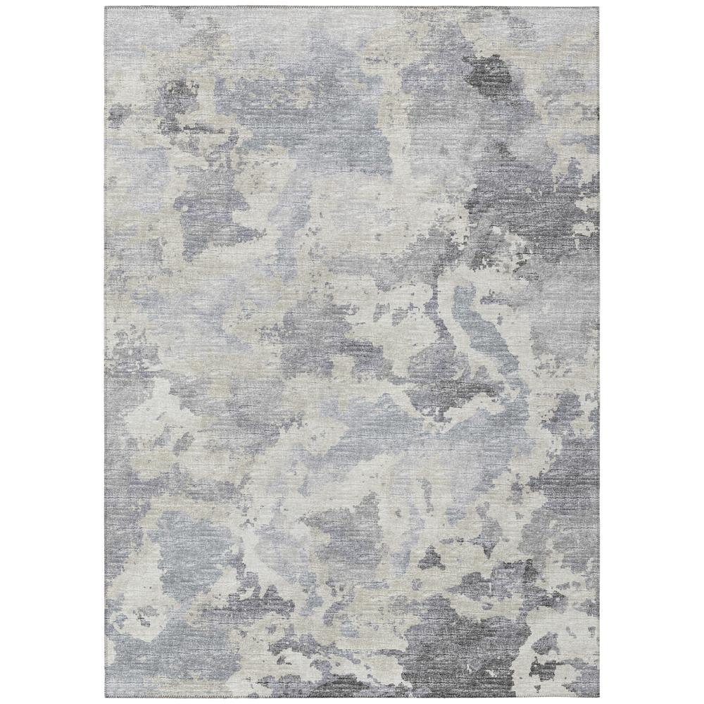 Indoor/Outdoor Accord AAC32 Gray Washable 3' x 5' Rug. Picture 1