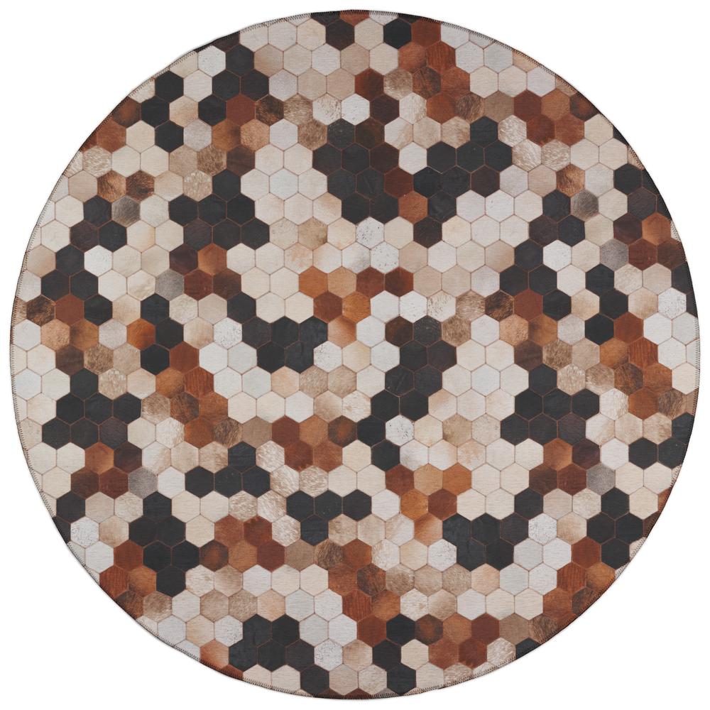 Indoor/Outdoor Stetson SS9 Canyon Washable 4' x 4' Round Rug. Picture 1