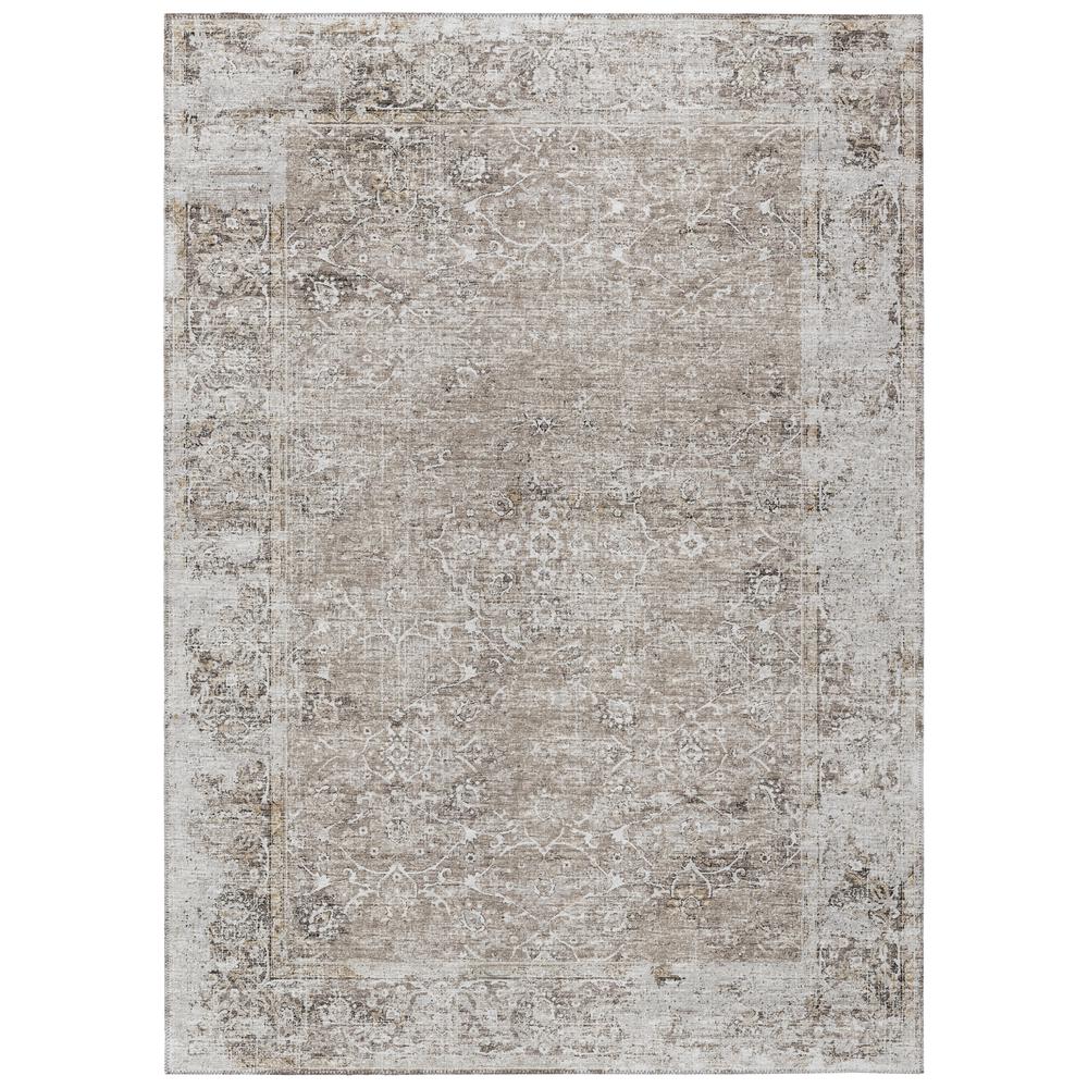 Indoor/Outdoor Marbella MB2 Taupe Washable 5' x 7'6" Rug. Picture 1