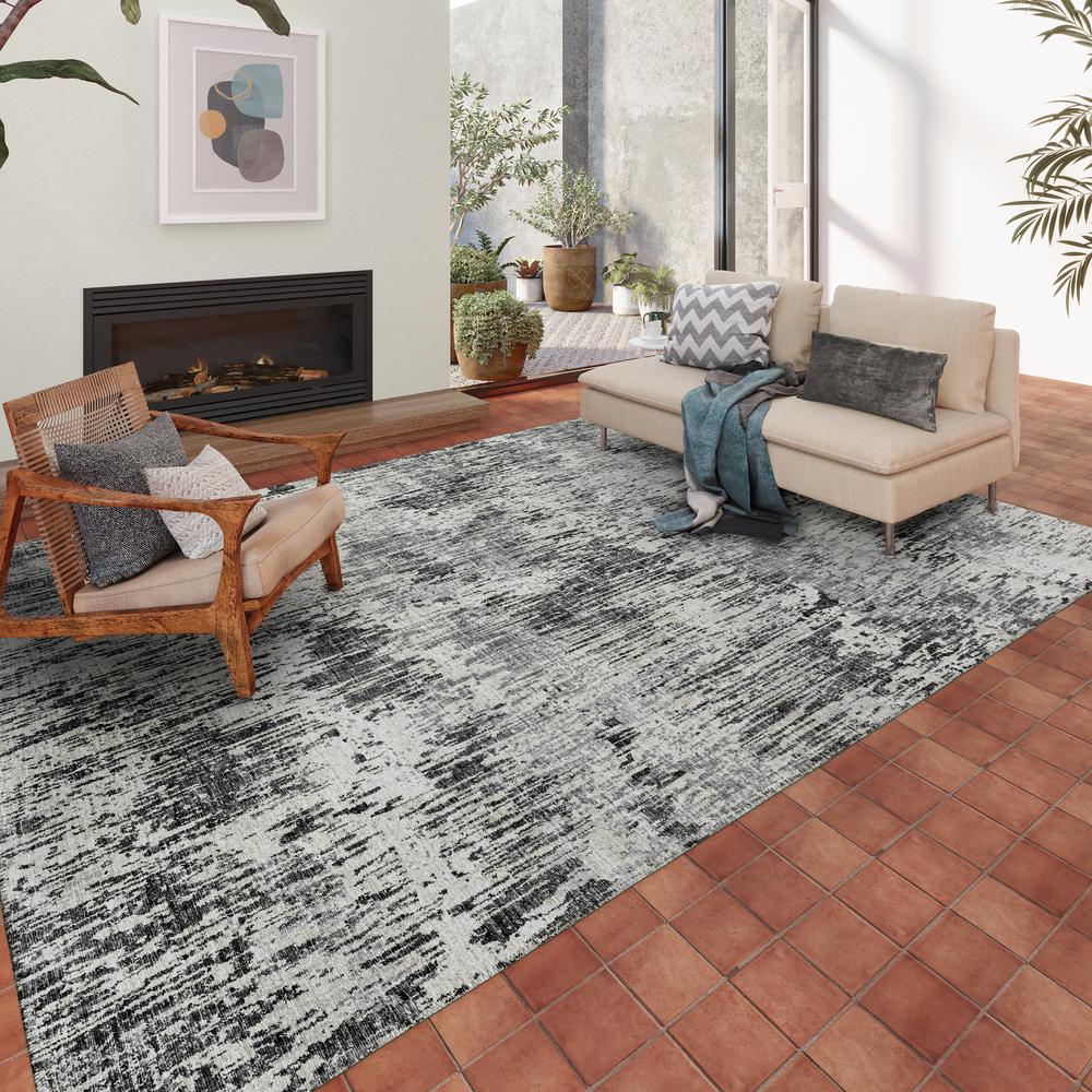 Indoor/Outdoor Accord AAC31 Gray Washable 3' x 5' Rug. Picture 2
