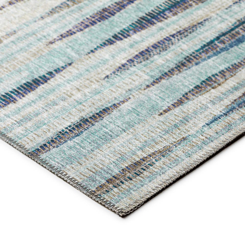 Waverly Ocean Contemporary Striped 2'3" x 7'6" Runner Rug Ocean AWA31. Picture 3