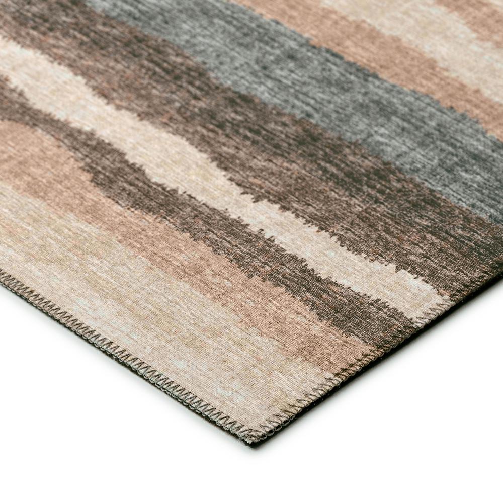 Bravado Earth Contemporary Striped 2'3" x 7'6" Runner Rug Earth ABV37. Picture 3
