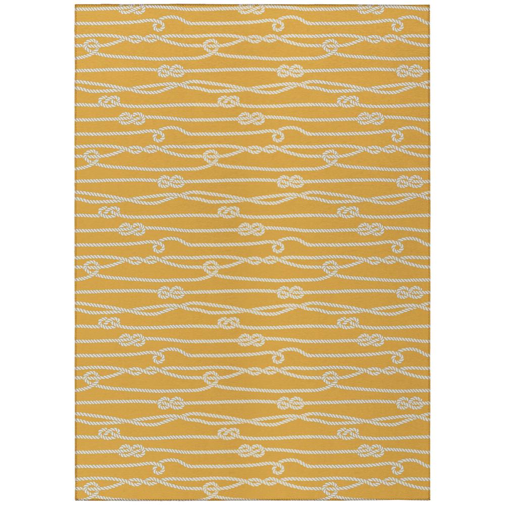 Indoor/Outdoor Harpswell AHP37 Gilded Washable 3' x 5' Rug. Picture 1