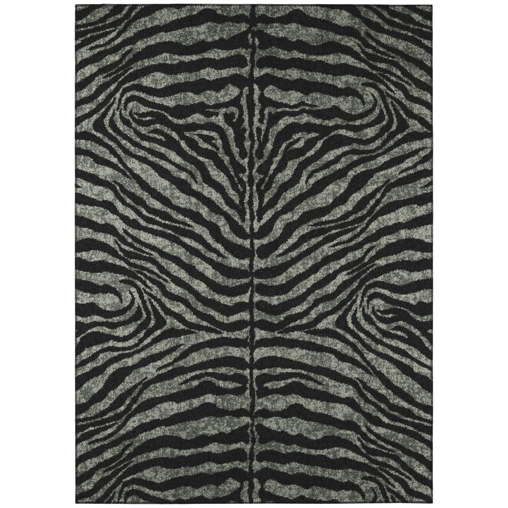 Indoor/Outdoor Mali ML1 Midnight Washable 3' x 5' Rug. Picture 1