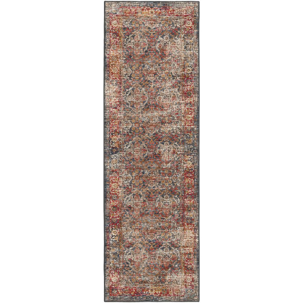 Jericho JC3 Charcoal 2'6" x 10' Runner Rug. Picture 1