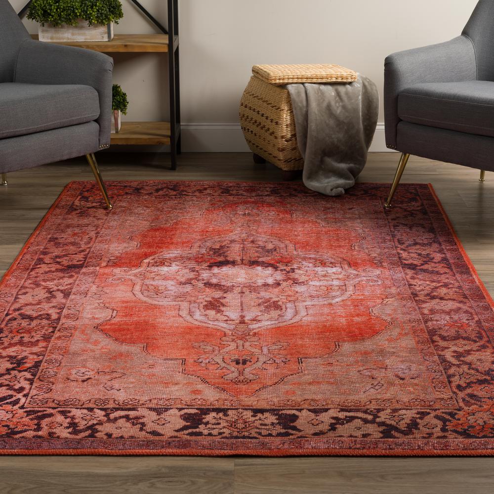 Kensington AKE36PA3X5 Red, Area Rug. Picture 1