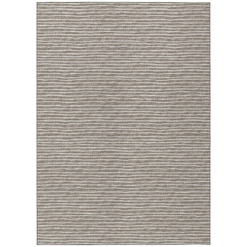 Indoor/Outdoor Laidley LA1 Taupe Washable 3' x 5' Rug. Picture 1