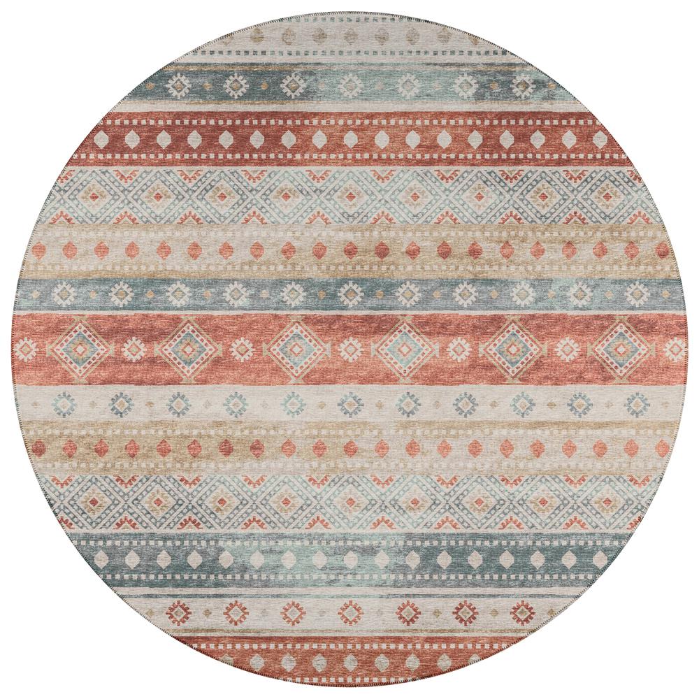 Indoor/Outdoor Sedona SN12 Canyon Washable 4' x 4' Round Rug. Picture 1