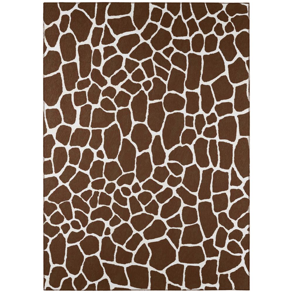 Indoor/Outdoor Mali ML4 Chocolate Washable 3' x 5' Rug. Picture 1
