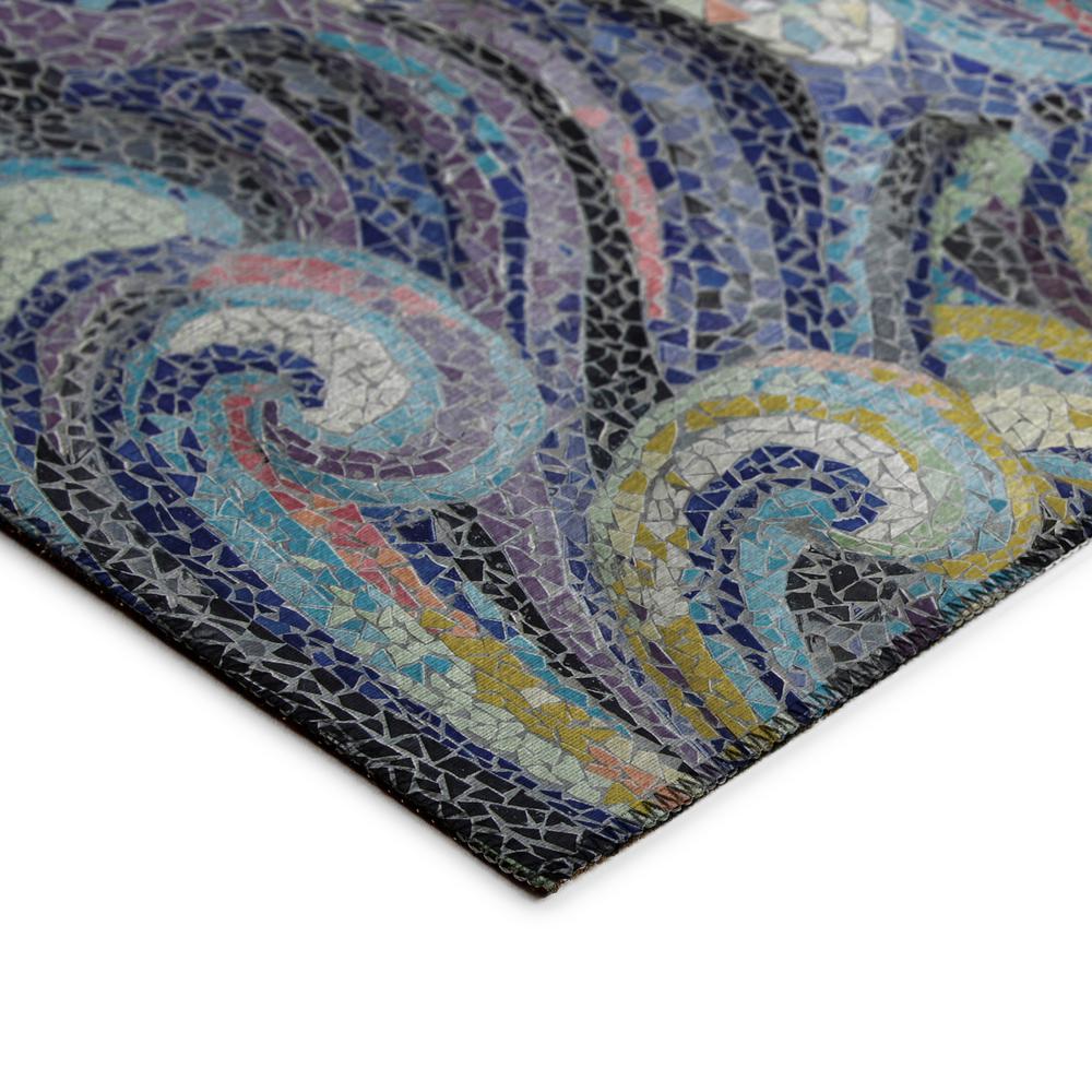Indoor/Outdoor Surfside ASR44 Stormy Washable 1'8" x 2'6" Rug. Picture 4