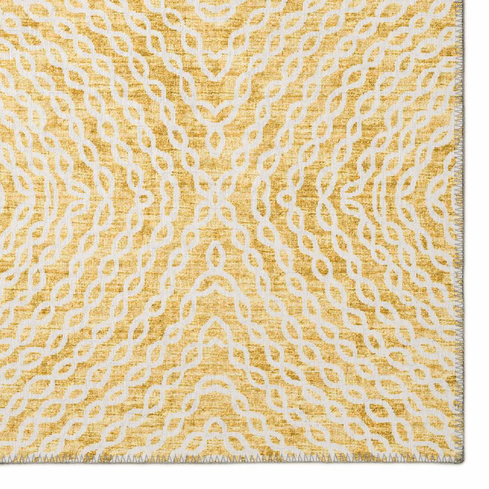 Bravado Gilded Transitional Geometric 2'3" x 7'6" Runner Rug Gilded ABV33. Picture 2