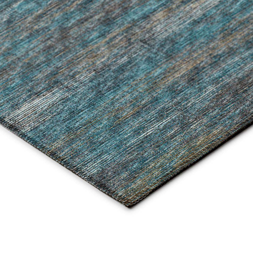 Marston Blue Transitional Striped 2'3" x 7'6" Runner Rug Blue AMA31. Picture 3