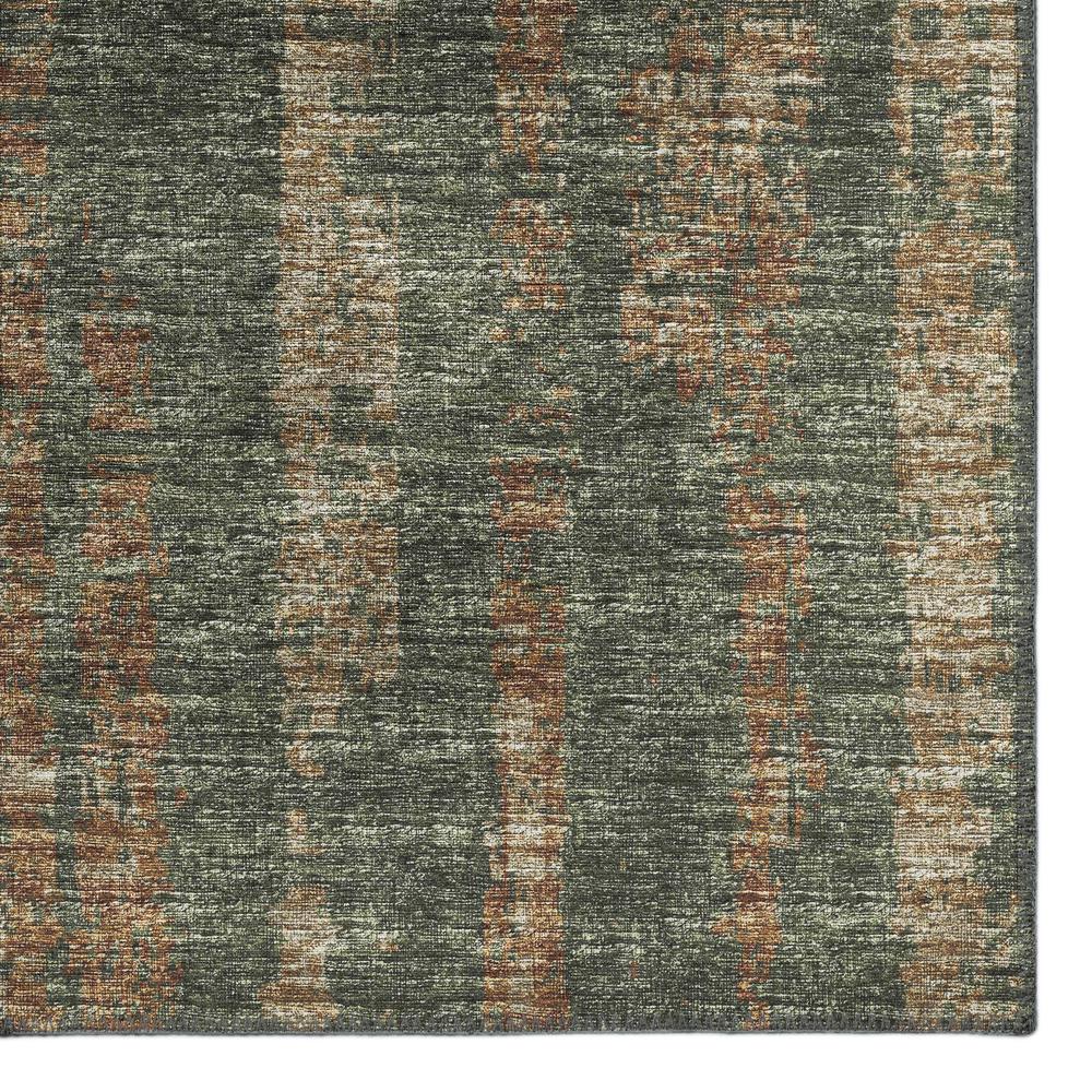 Rylee Green Transitional Abstract 2'3" x 7'6" Runner Rug Green ARY36. Picture 2