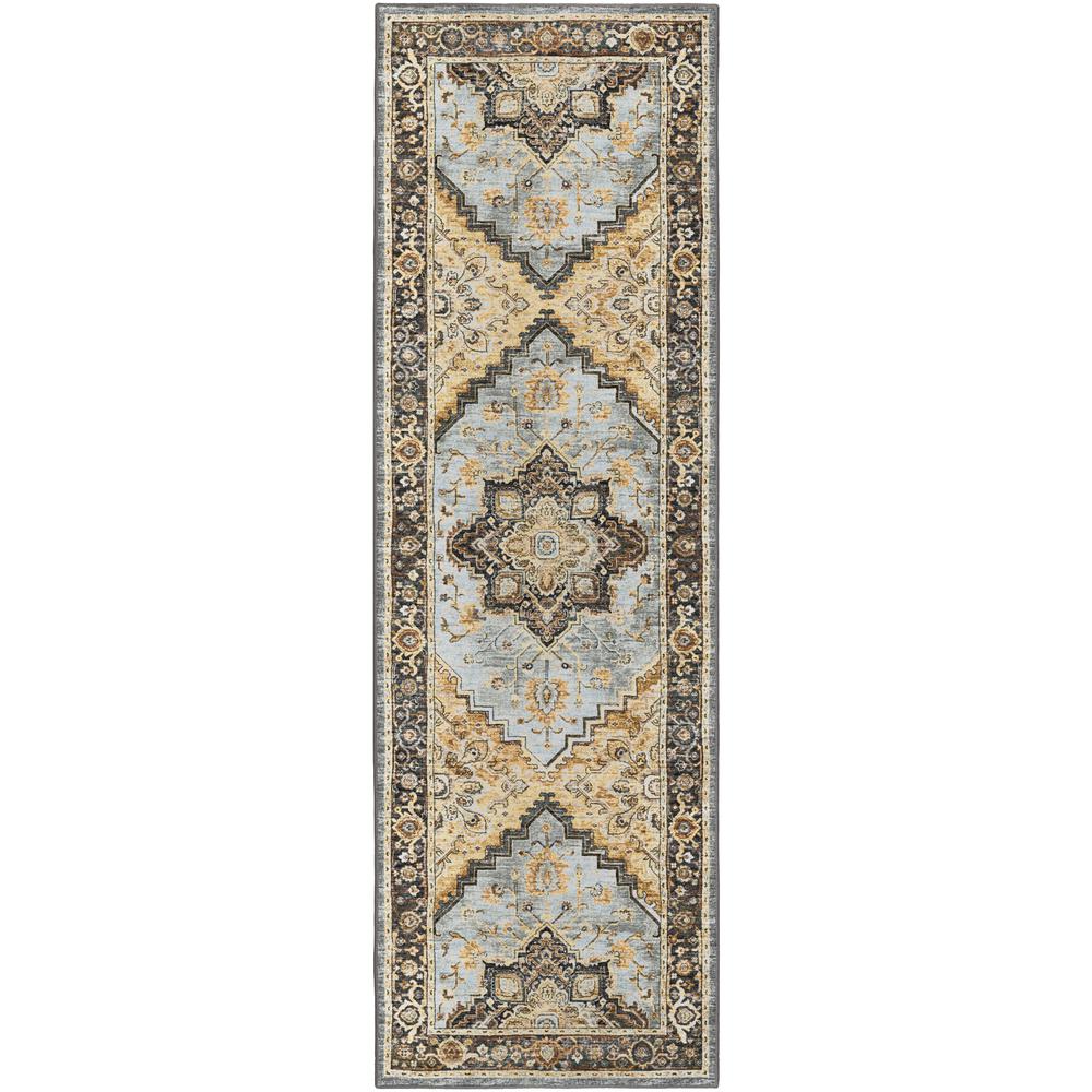 Jericho JC2 Pewter 2'6" x 10' Runner Rug. Picture 1