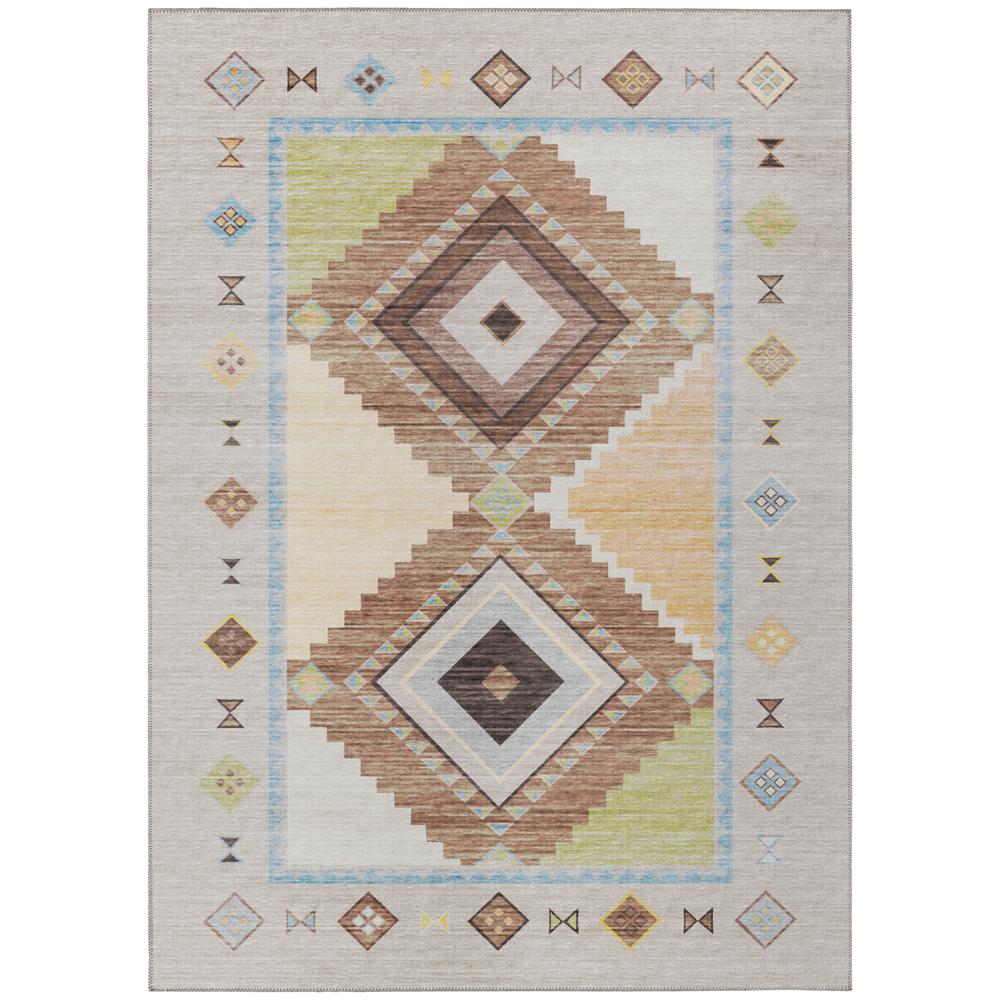 Indoor/Outdoor Phoenix PH2 Taupe Washable 3' x 5' Rug. Picture 1