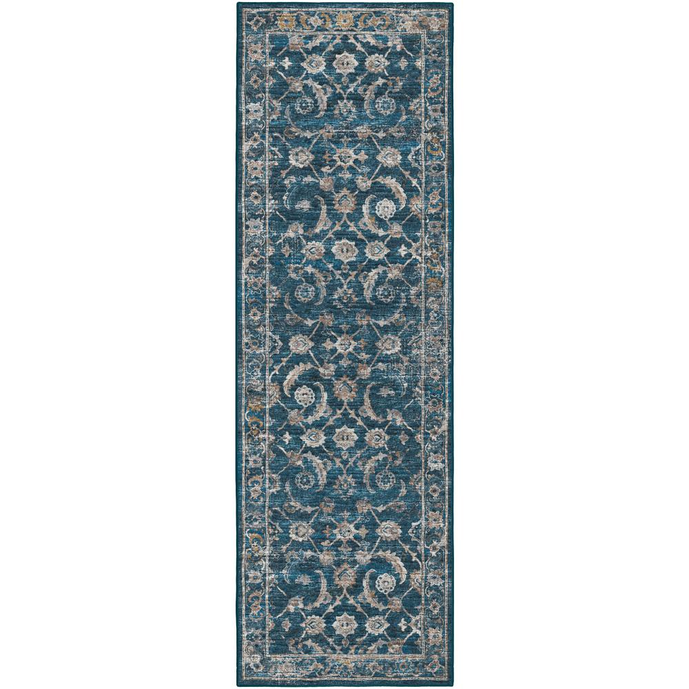 Jericho JC4 Navy 2'6" x 10' Runner Rug. Picture 1